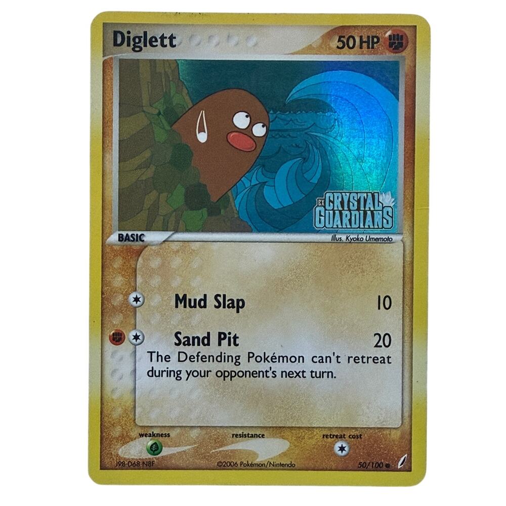 Pokémon TCG Diglett 50/100 EX Crystal Guardians 2006 Reverse Holo Stamped MP-LP